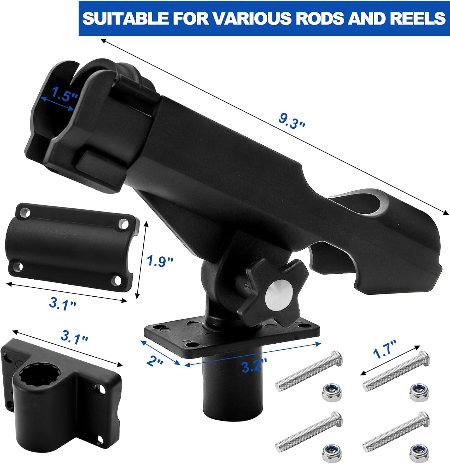 2 Pack Fishing Rod Holder with - Fishing Rod Combo review and price