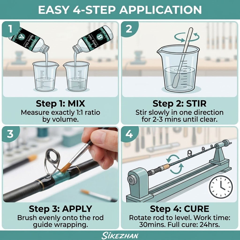 Clear 2-Part Fishing Rod Epoxy - Fishing Rod Building Kit review and price